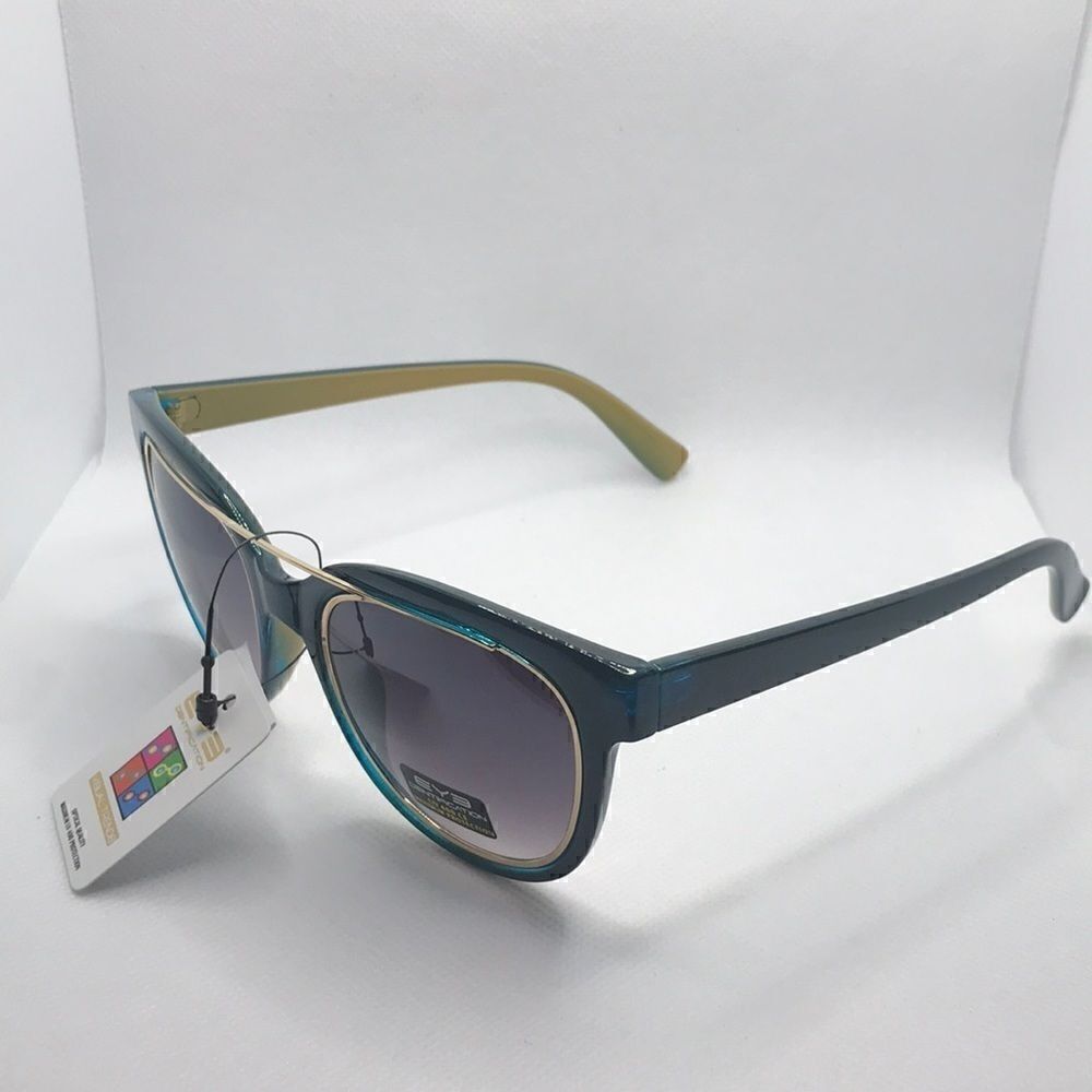 Eyedentification Brow Bar Blue Frame Sunglasses